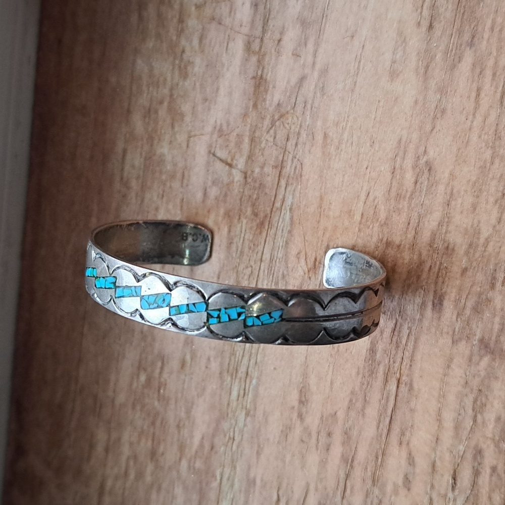 turquoise and silver bangle